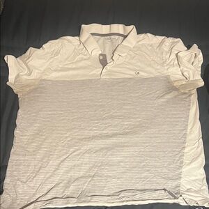 Calvin Klein Men's Polo Shirt in White and Gray